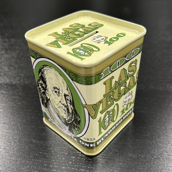 Las Vegas Money Tin Coin Bank - Picture 2 of 8